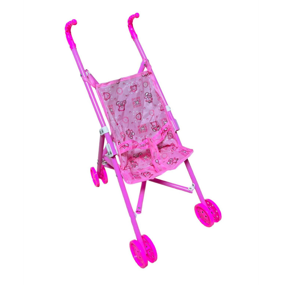 Carrinho De Boneca Em Plastico Dobrável Menina Brinquedo