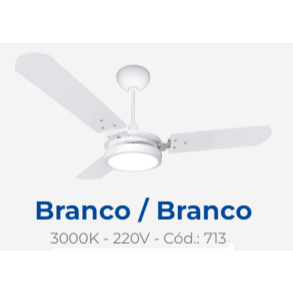 VENTILADOR TETO VALEN LED BRANCO QUENTE 3K 220V BR