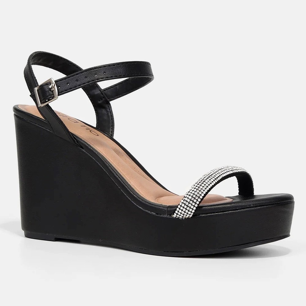 Sandália Plataforma Beira Rio XII Brilho Feminina