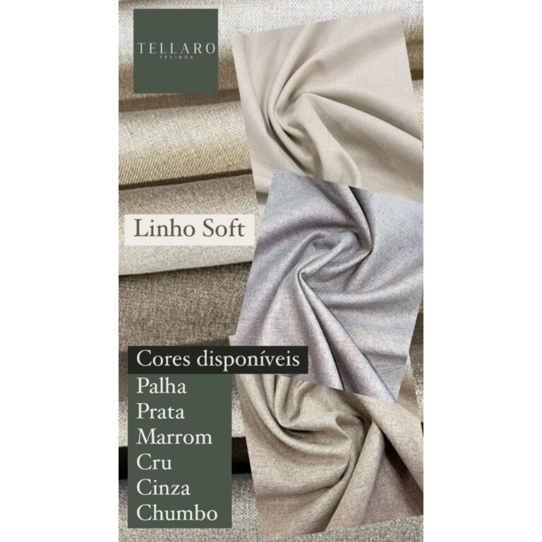 Tecido Linho Soft – Várias Cores – 1,