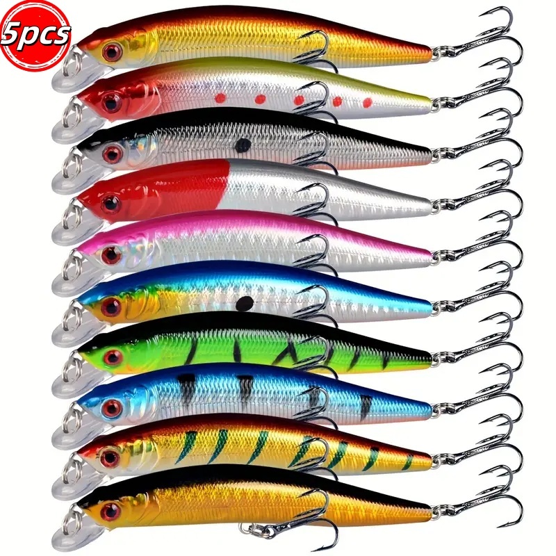 Kit 5/10 Iscas Artificiais Importadas 1/2 Meia Água de 9 cms e 8,5 gramas Pesca Tucunaré Traíra Dour