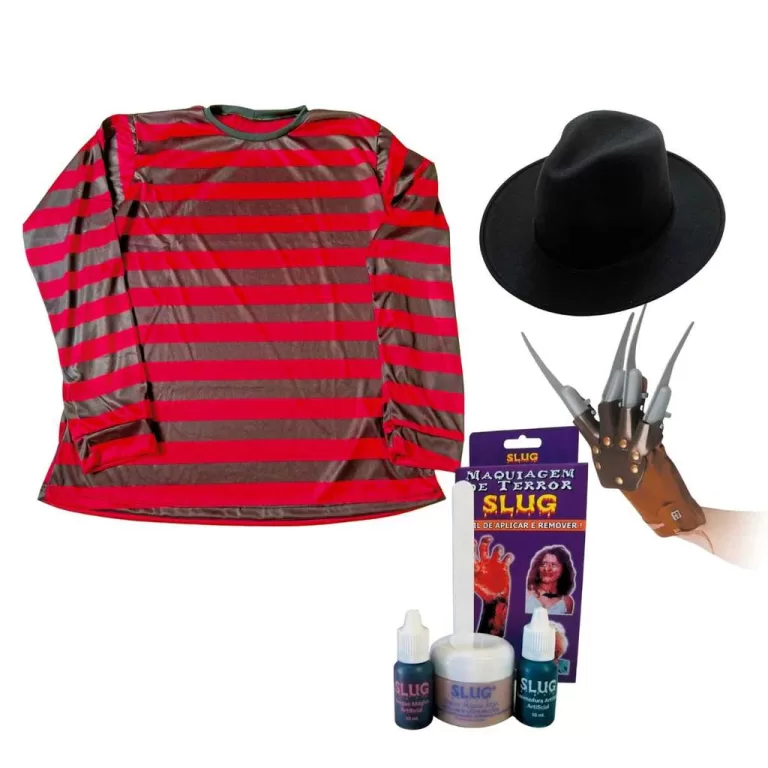 Kit Fantasia Filme Terror Garra, Maquiagem, Chapé