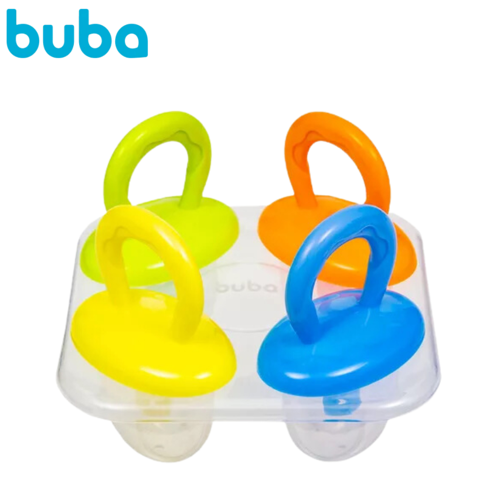 Kit Forminha 4 Picolé Infantil 25ml Buba Bebê