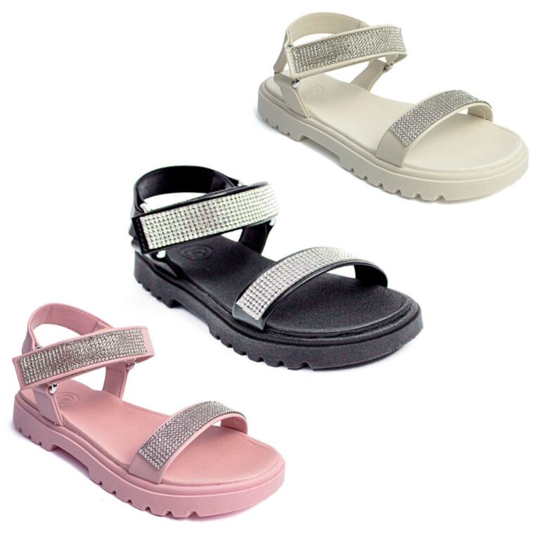 Sandália Infantil Molekinha Menina Strass Feminin