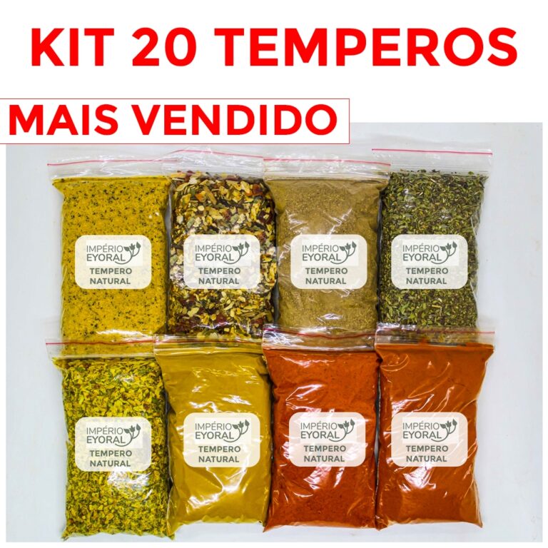 Kit com 20 unidades de Temperos e Condimentos para