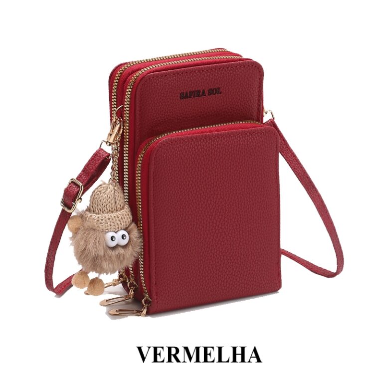 Bolsa Transversal Feminina Porta Celular com 3 Div