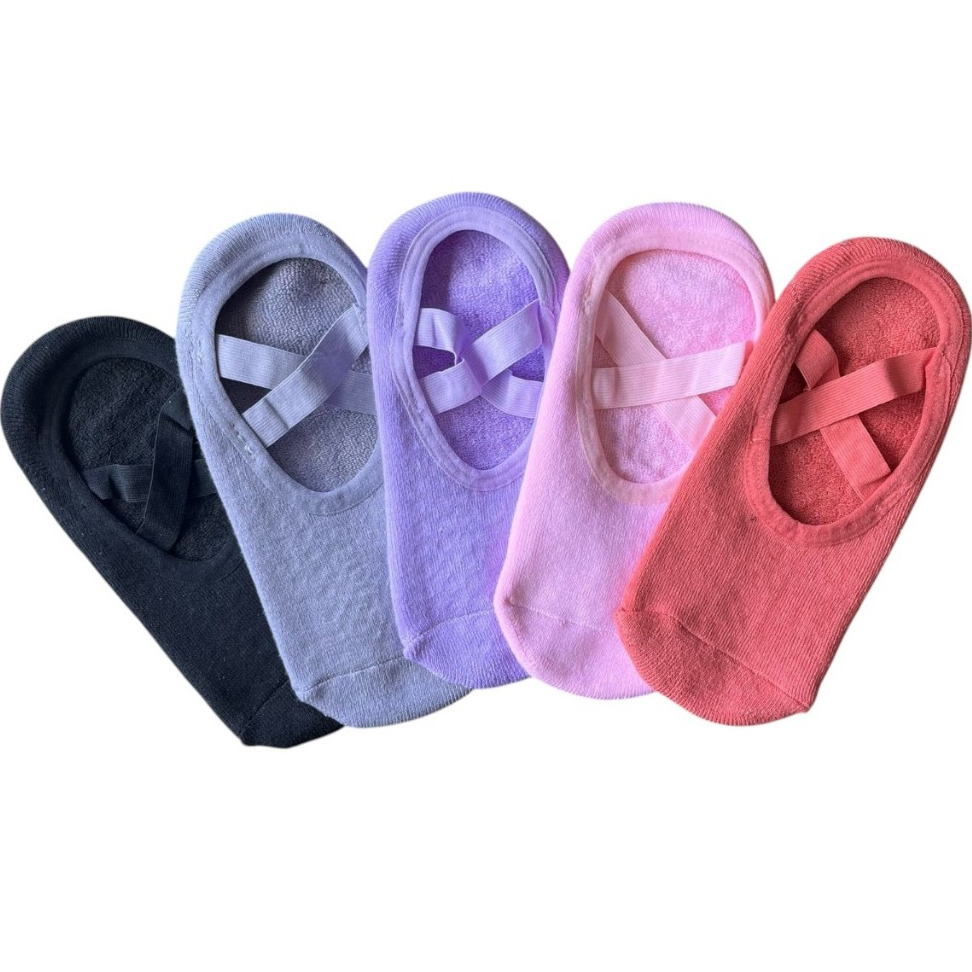 Kit Pares de Meias Sapatilha para Pilates Yoga Ballet Antiderrapante
