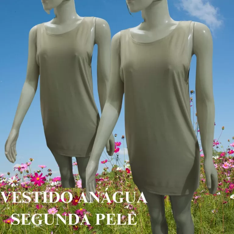 VESTIDO SEGUNDA PELE ANÁGUA COR CHOCOLATE
