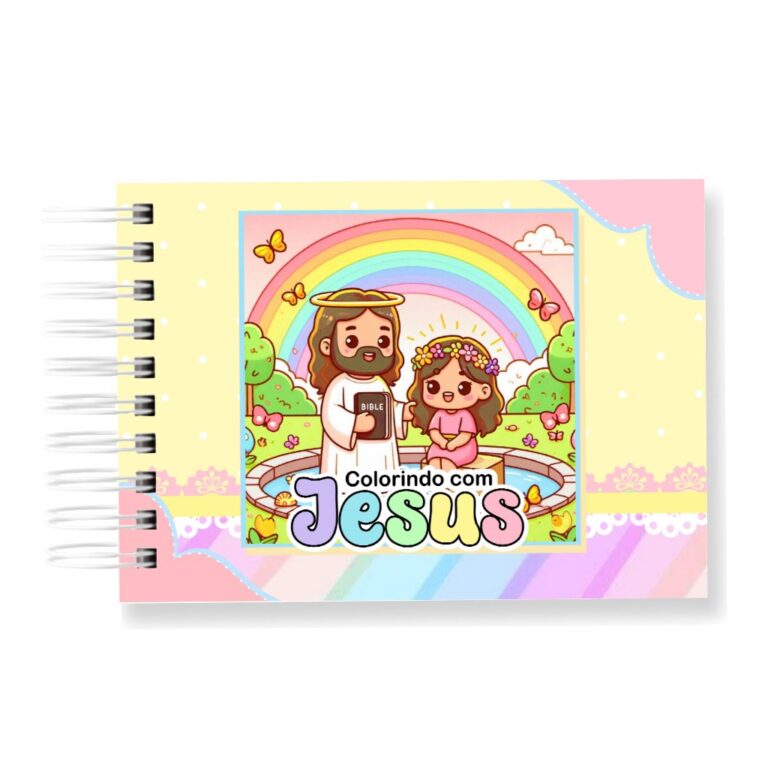 Livro de Colorir Cristão 50 Folhas 180G Caderno d