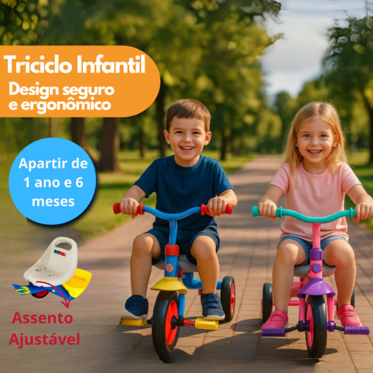 Triciclo Infantil Menino Menina Passeio Presente C