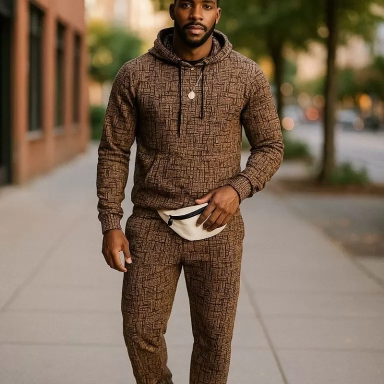 Conjunto Masculino de Malha Grafite Tweed Importad