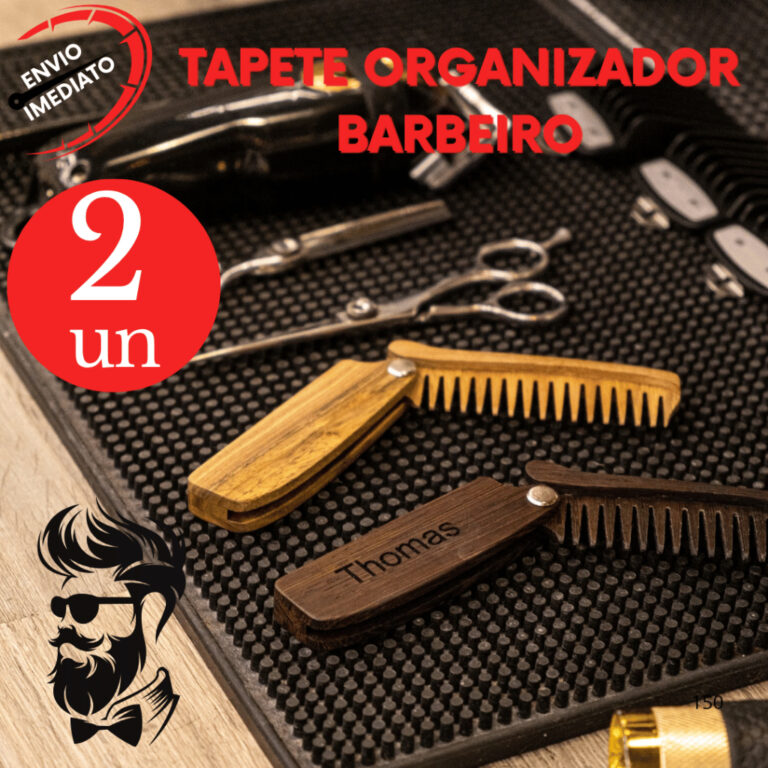 Kit 2 Tapete Antederrapante Para Bancada de Barbea