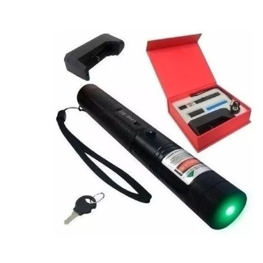 Caneta Laser Recarregável Verde Extremamente Pote