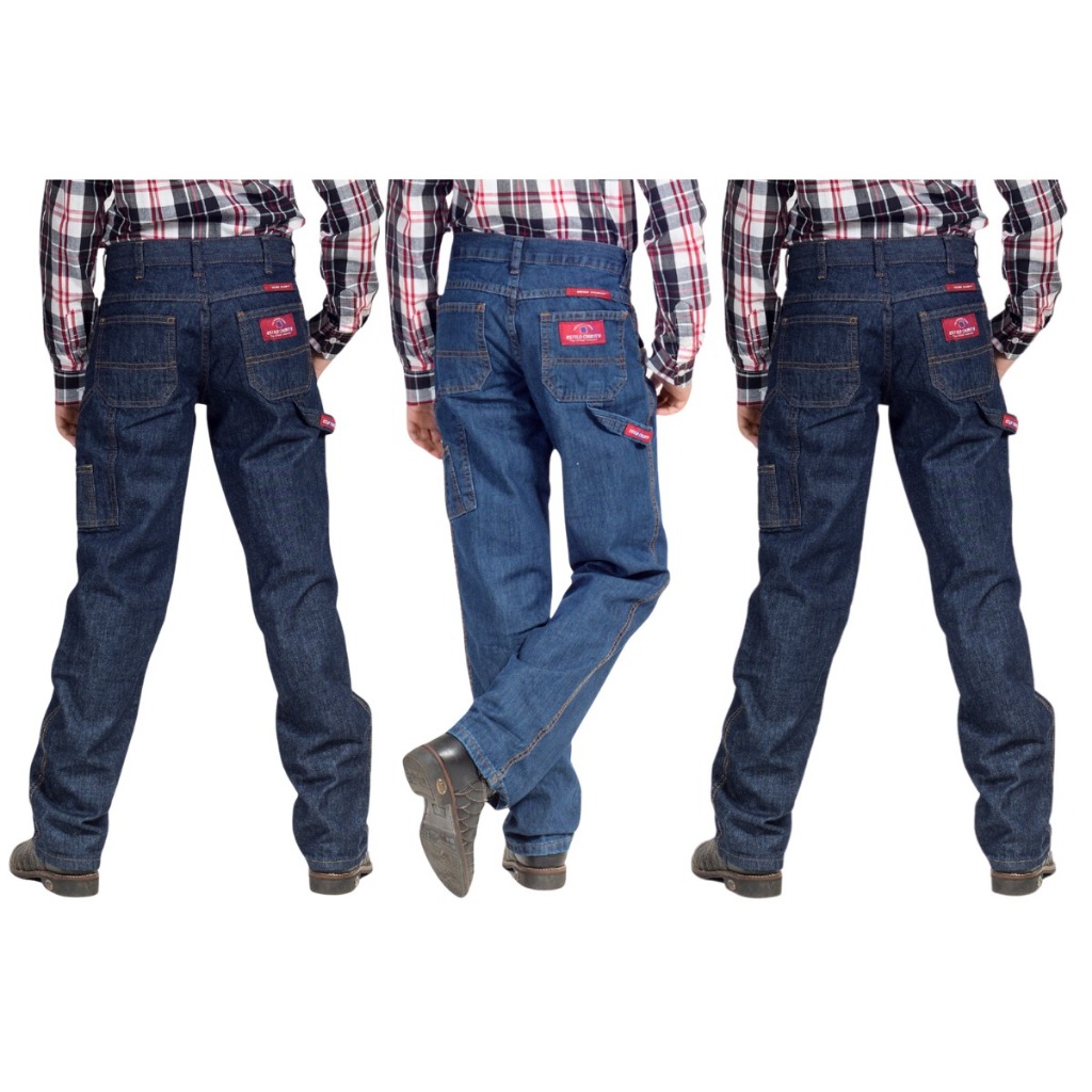 Kit com 3 Calças Jeans Carpinteira Country Infantil Marca Estilo Country Ref: 657