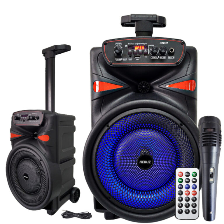 Caixa de Som Grande Potente Bluetooth Karaoke 2000