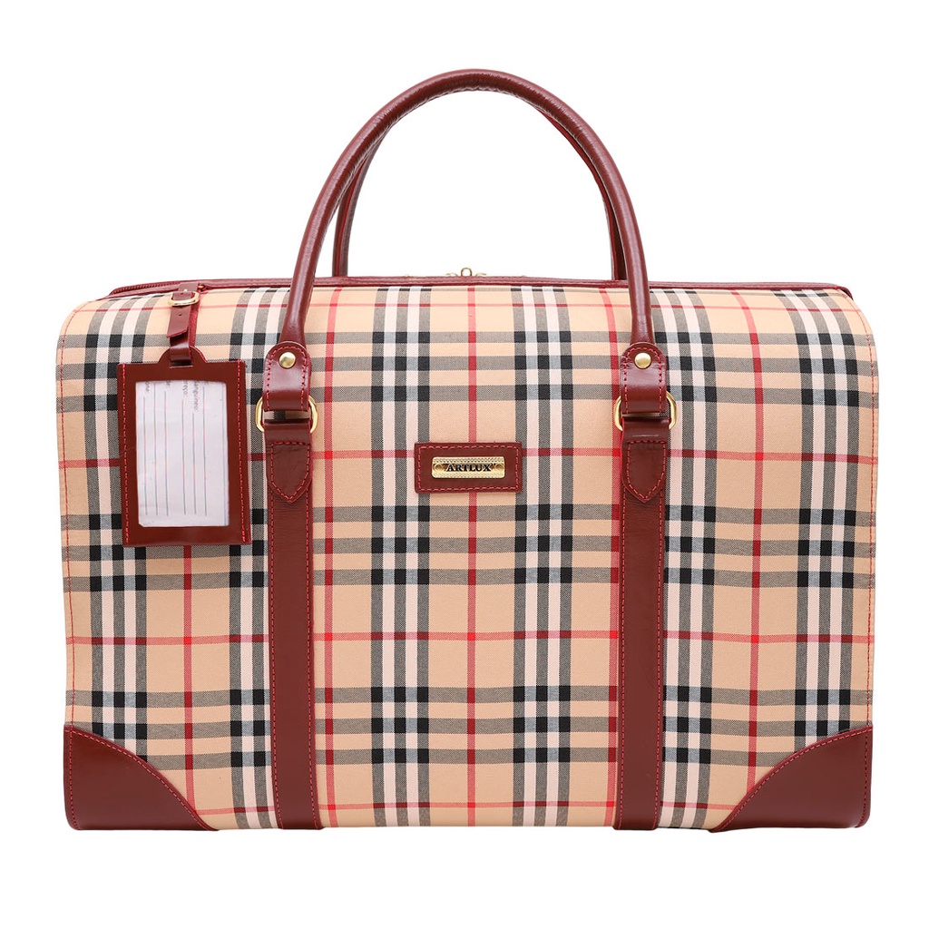 9044 Mala de Viagem Tecido com Couro Artlux