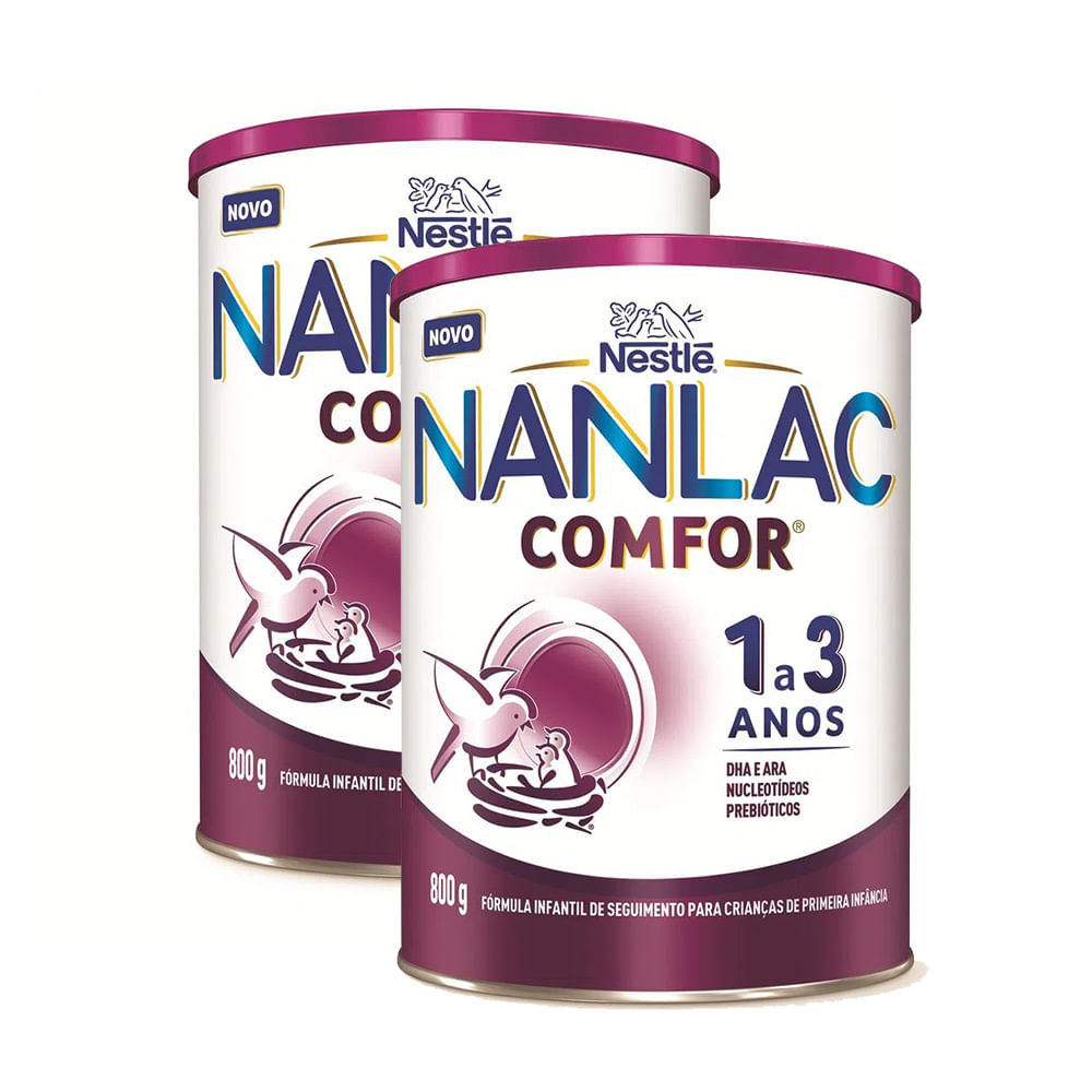 Kit 2 Fórmula Infantil NANLAC Comfor 800g