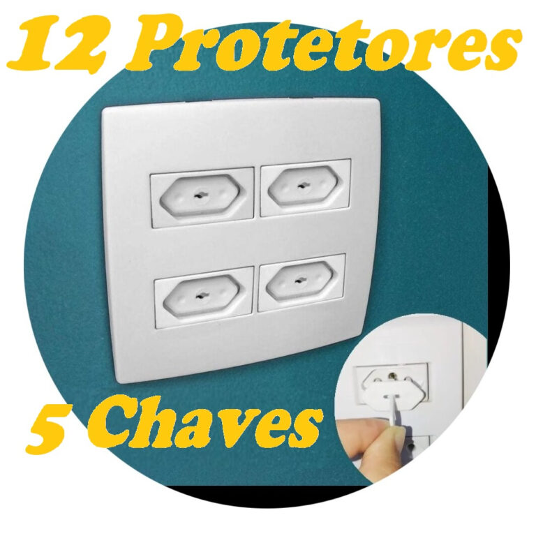 12 Protetores de Tomada + 5 Chavinhas Segurança B