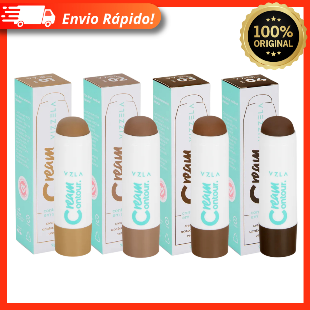 Cream Contour contorno em Stick Cremoso Velvet 7g Vizzela