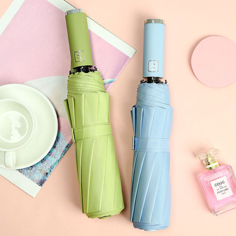 Kit 1/2 Guarda Chuva Automático Sombrinha Grande Proteção Solar UV Reforçado Dobrável 10 varetas Env