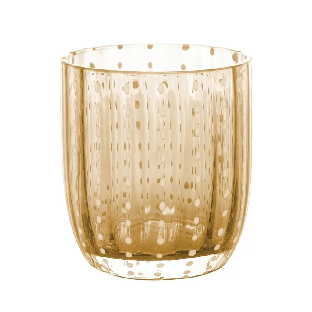 2 Copos Wolff Orquídea de Vidro Âmbar 300ml