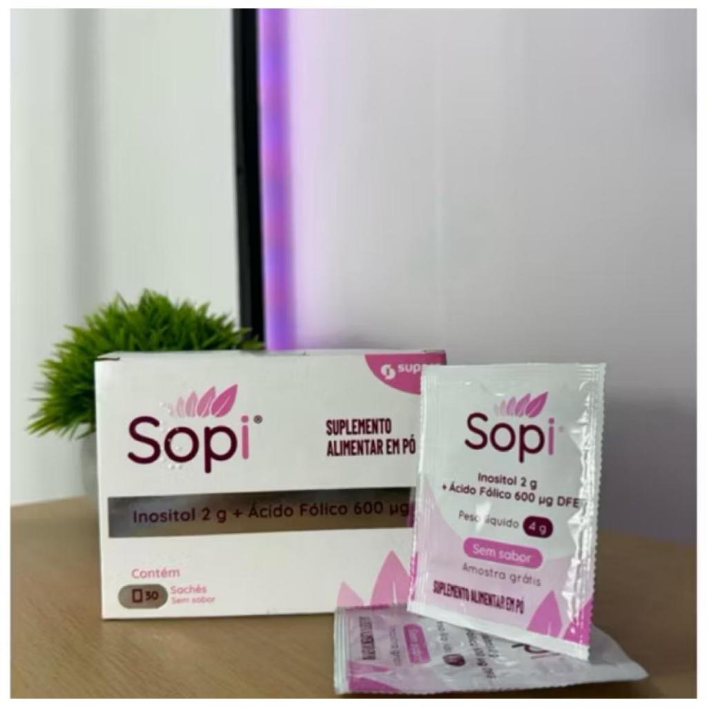 Sopi suplemento alimentar inositol + acido folico 30 saches + ** 20 saches GRÁTIS **