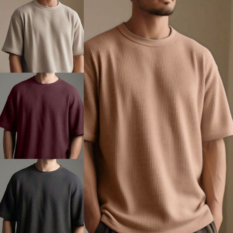Kit 4 Camiseta Oversized Masculino Tecido Texturiz