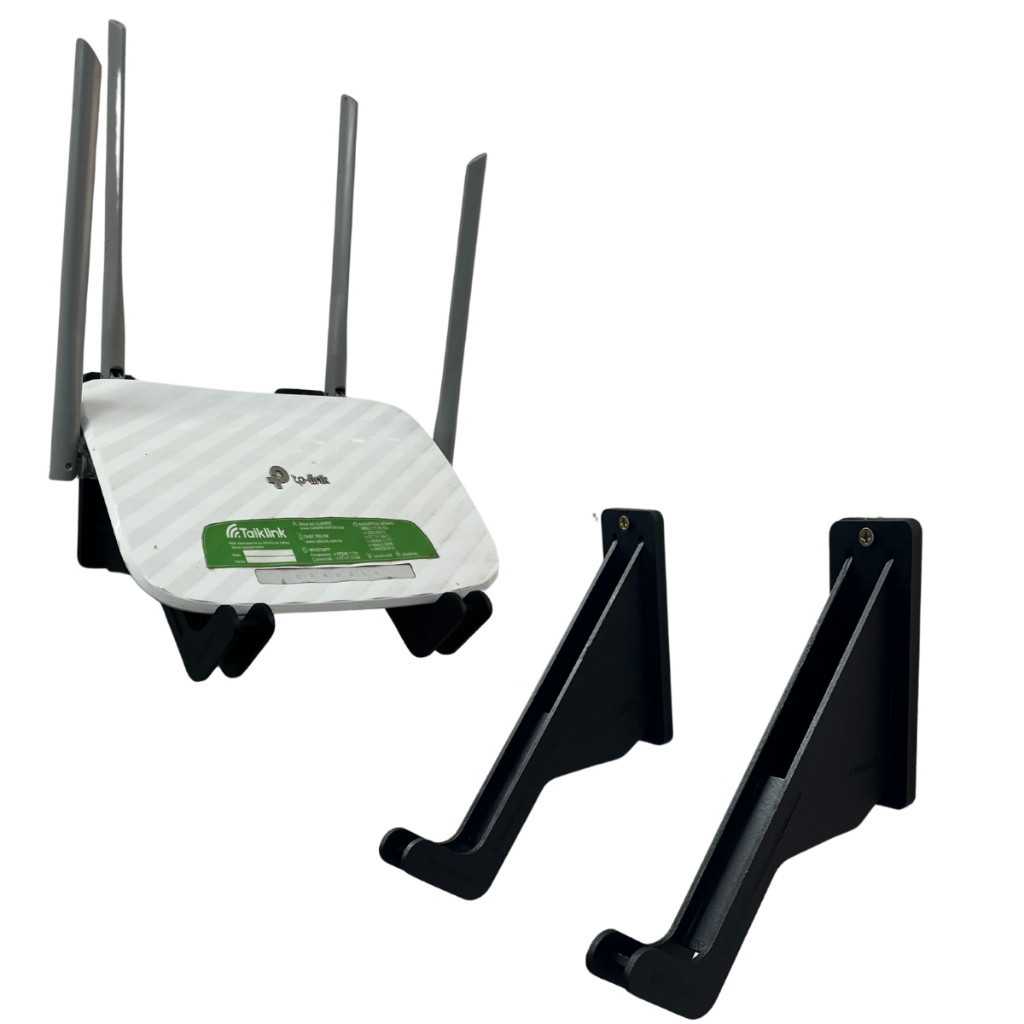 Suporte Para Tv Box roteador De Parede Universal + 4 Parafusos MDF Organização e decoração