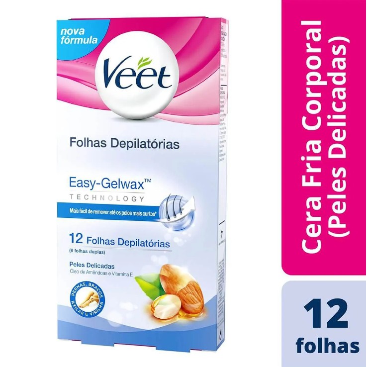 Veet Folhas para Depilação Corporal Peles Delica