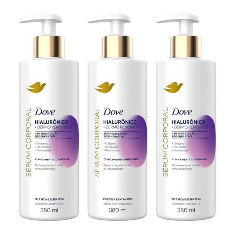 Kit 3 Und Dove Sérum Corporal Hialurônico 380ml