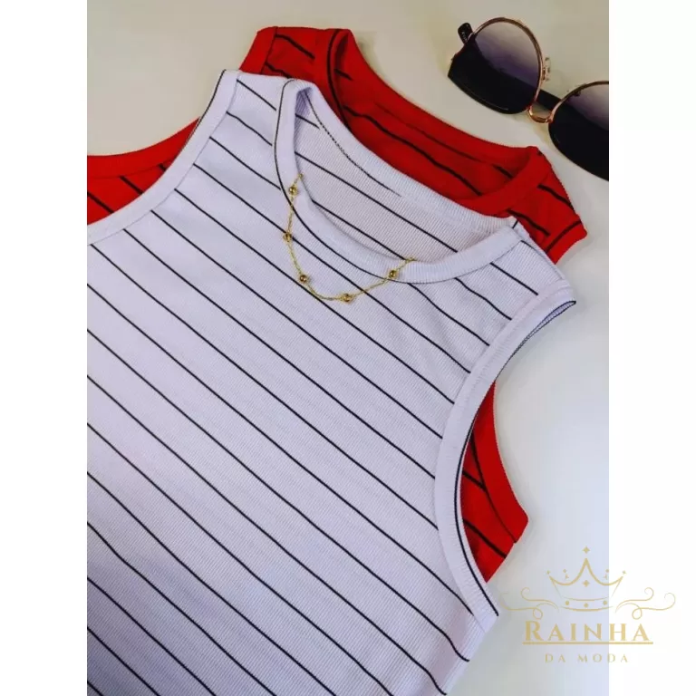 KIT 2 BLUSA REGATA FEMININA CANELADA TENDÊNCIA LI