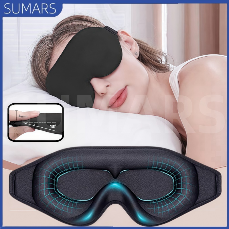 Máscara De Dormir 3D Tapa Olhos Blackout  Super Confortável Ajustável Para Descanso e Viagens