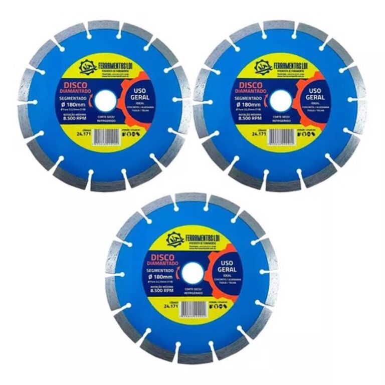 3 Disco Diamantado De Corte 7 180mm Segmentado 22m