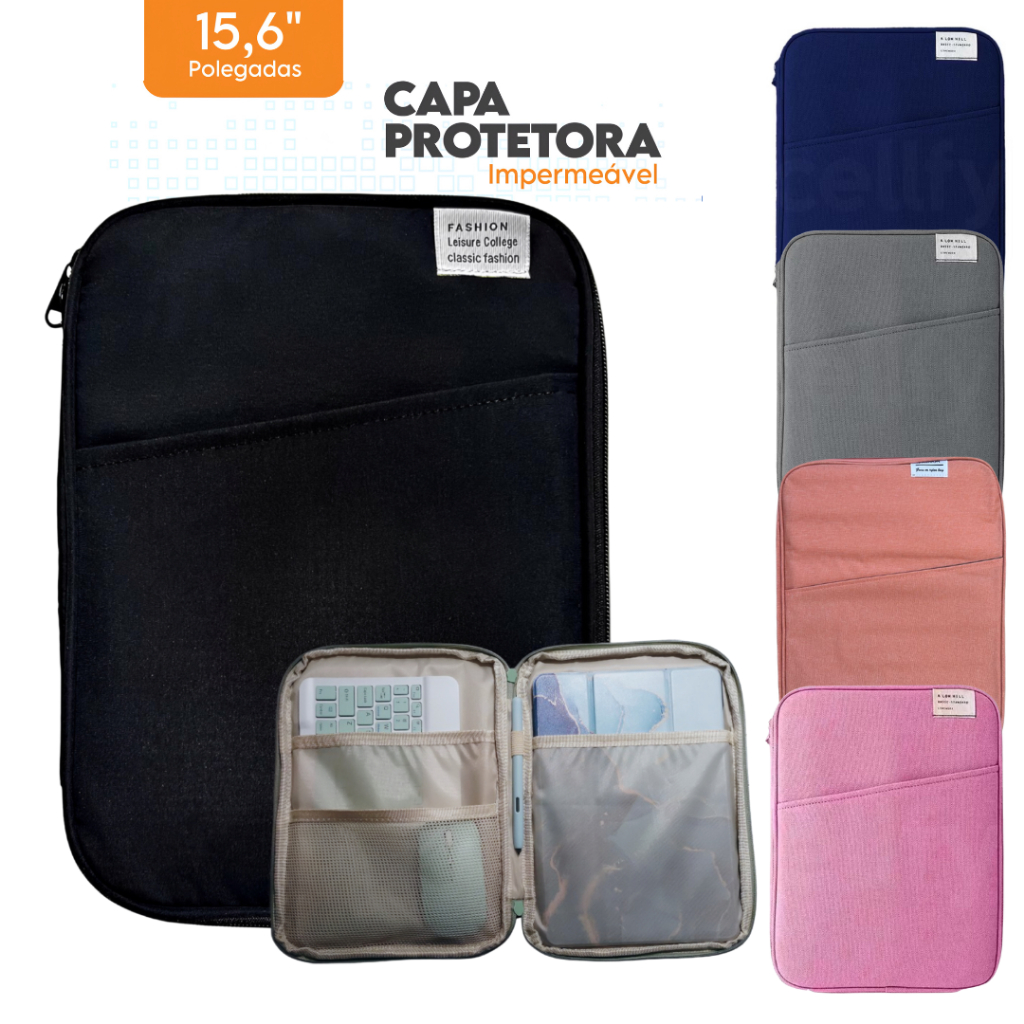 Capa Protetora Notebook Macbook 15,6 Case Resistente Impermeável Antiqueda