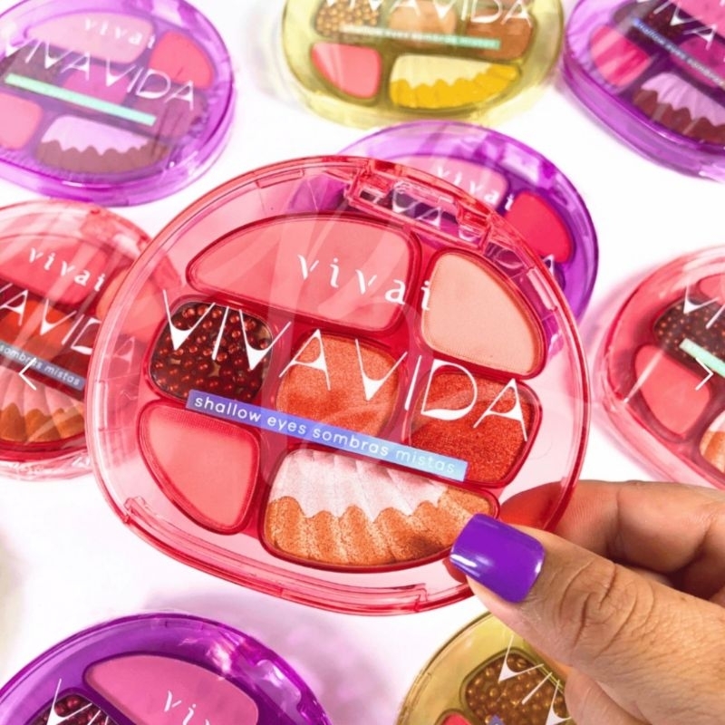 maquiagem carnaval paleta de sombras viva vida vivai