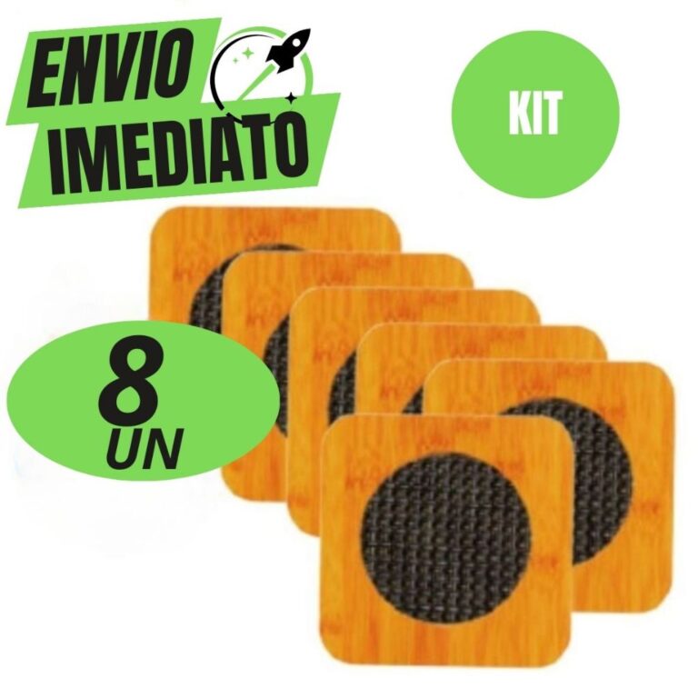 Kit 8 Descanso Quadrado 16 X 16CM de Panela Bambu 