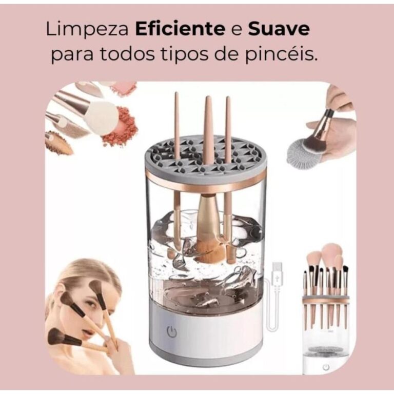 Limpador de Pincéis de Maquiagem Elétrico USB  P