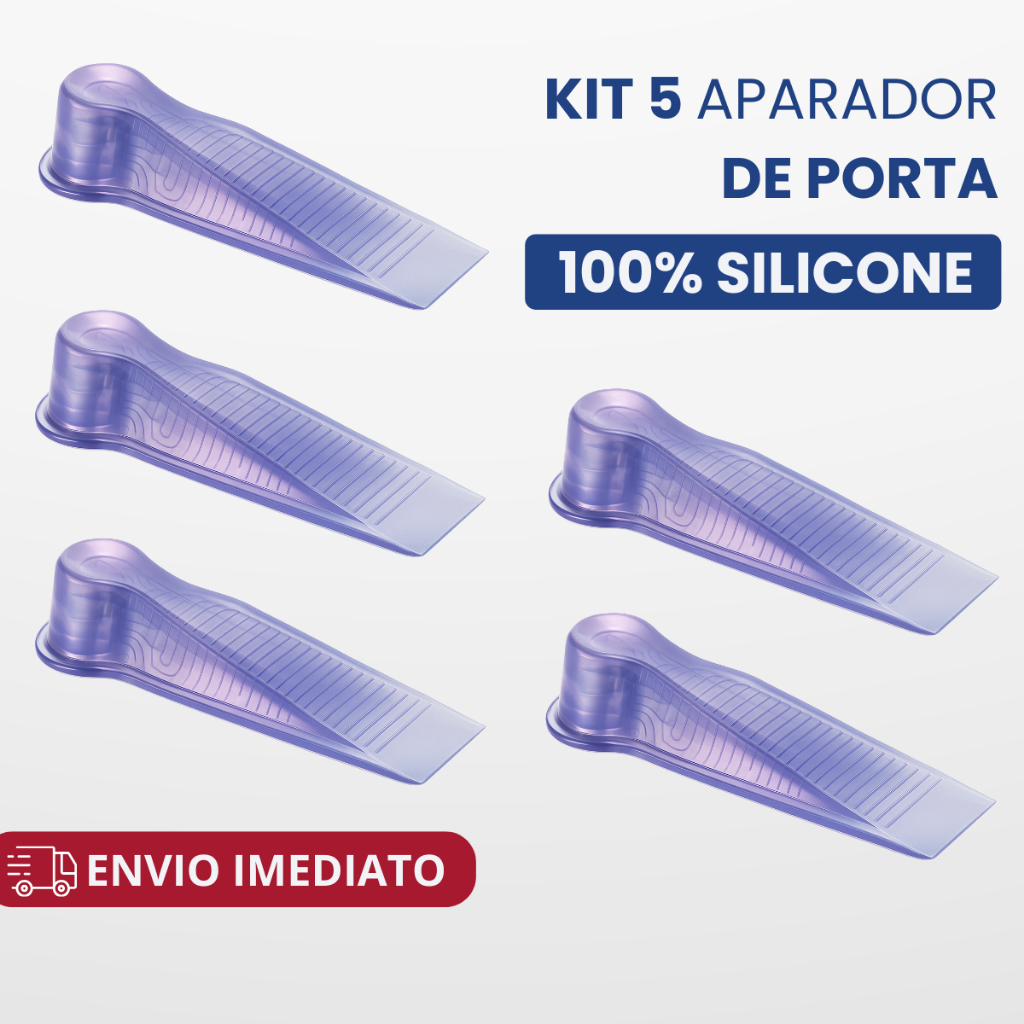 Trava Calço Cunha Transparente Prendedor Aparador Para Porta Silicone Macio