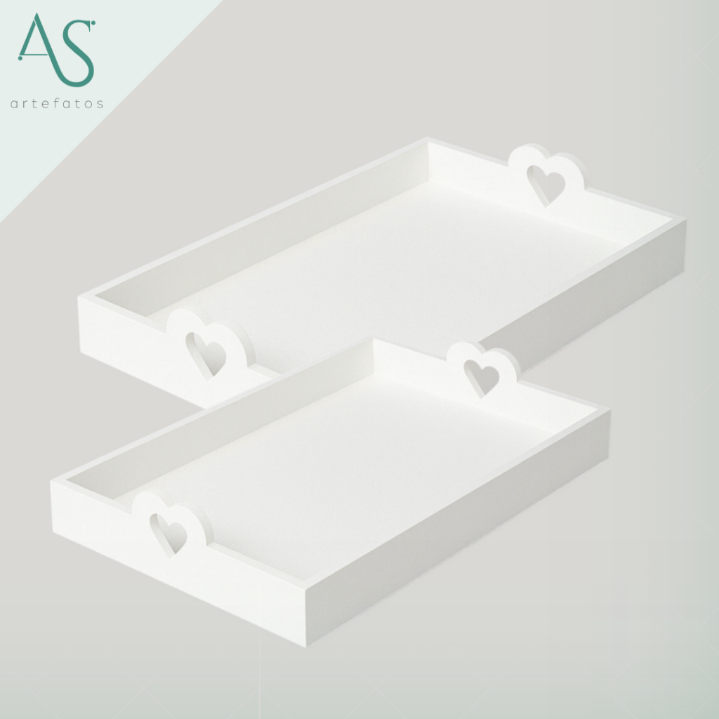 Conjunto de Bnadejas Decorativas Dia dos Namorados 2 Peças