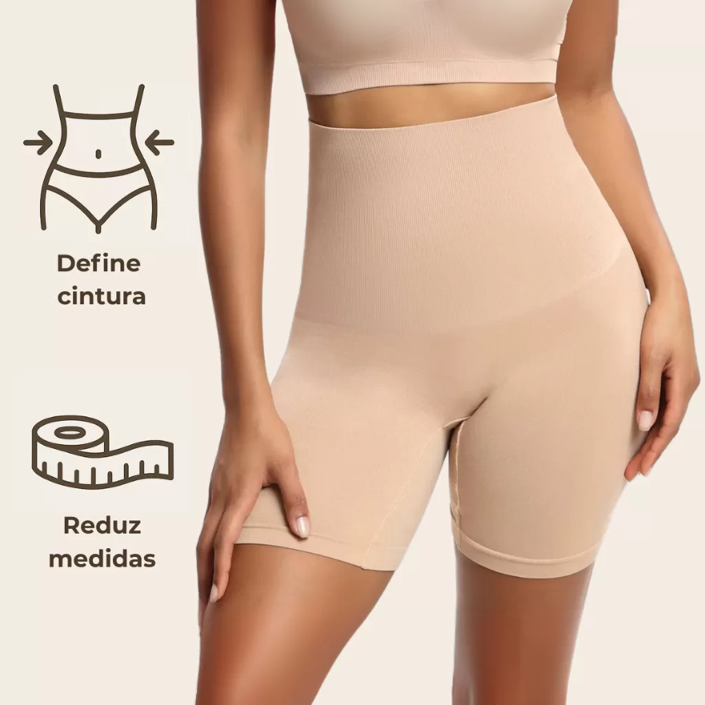 Cinta De Compressão Redutora De Medidas Emagrecimento Short Levanta Bumbum Efeito Lifting
