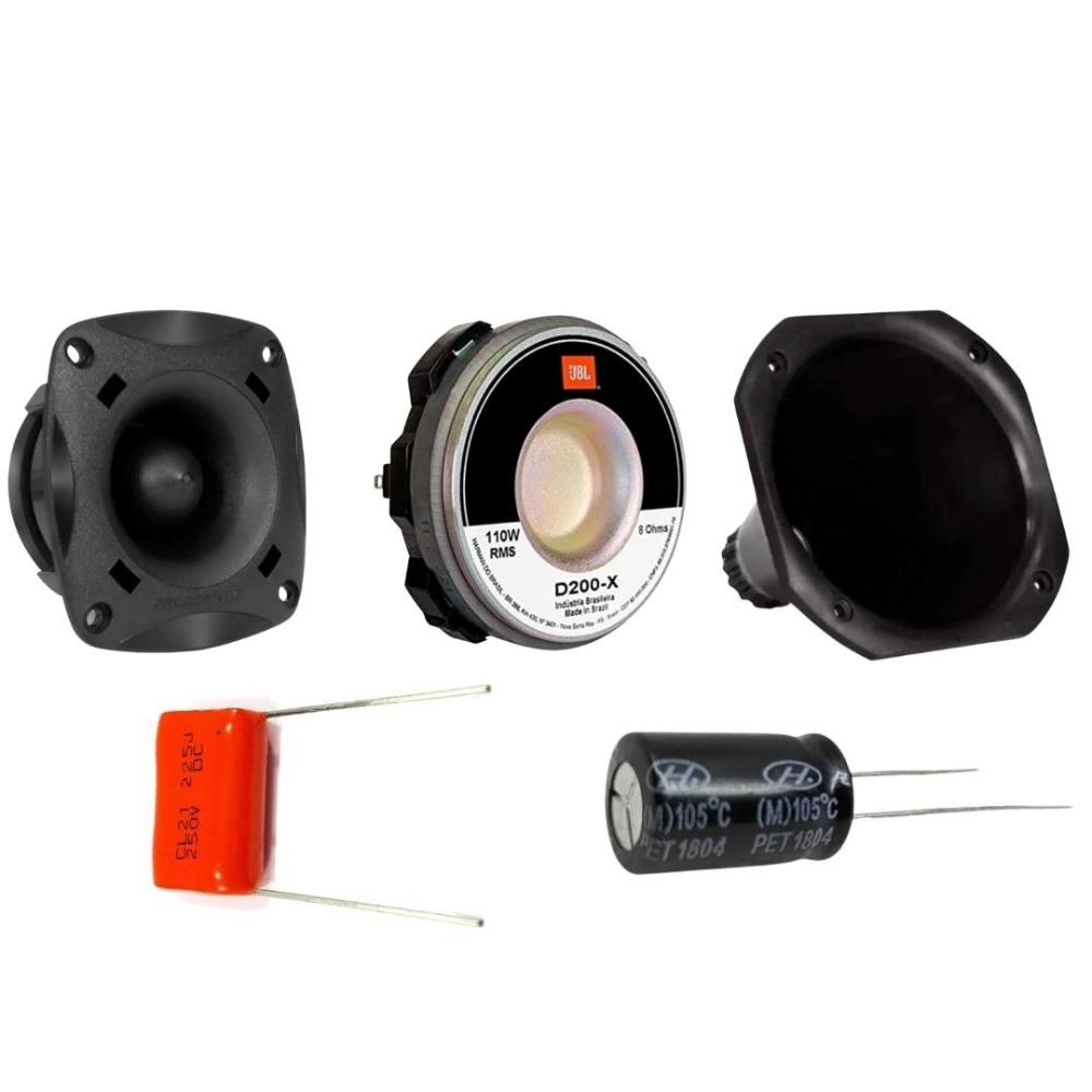 Kit Driver JBL D200X + Tweeter ST200 + Corneta + Capacitores
