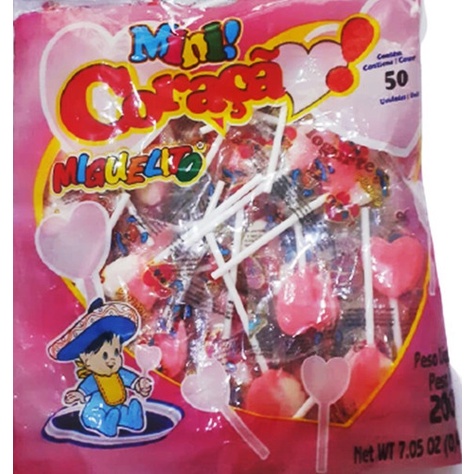 Pirulito Barato Coração Mini Yogurte c/ 50un / 2
