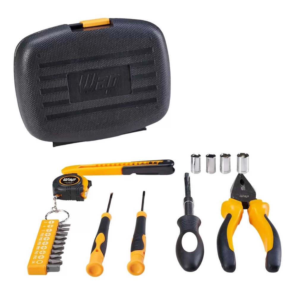 Kit Jogo De Ferramentas Manuais 21 Peças C/ Maleta Mkf21 Wap