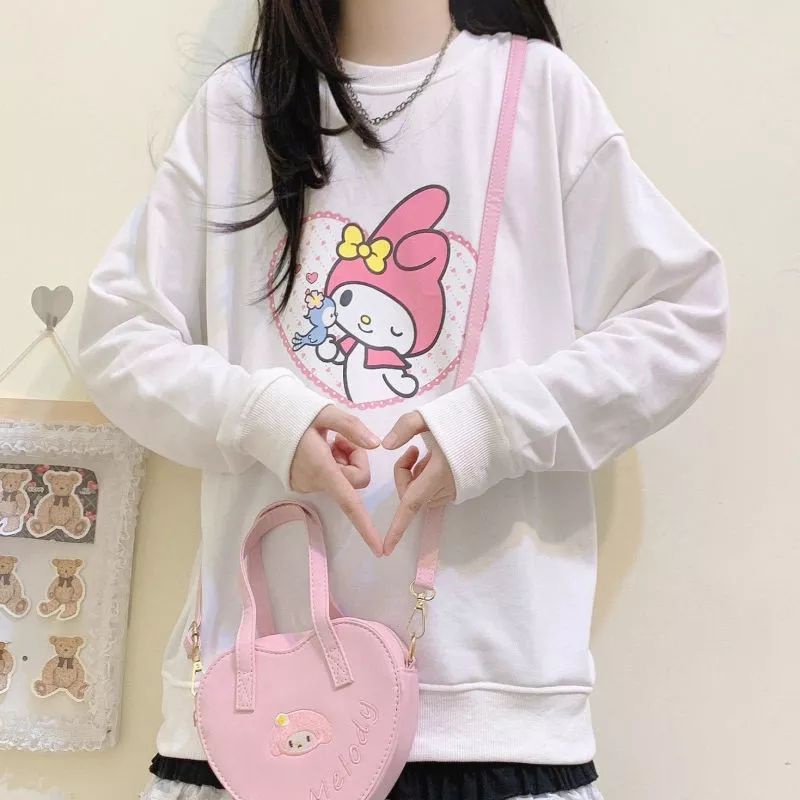 Blusa de manga comprida Kawaii My Melody Sanrio lolita kawaiicore mascote Japão personagem Sanrio
