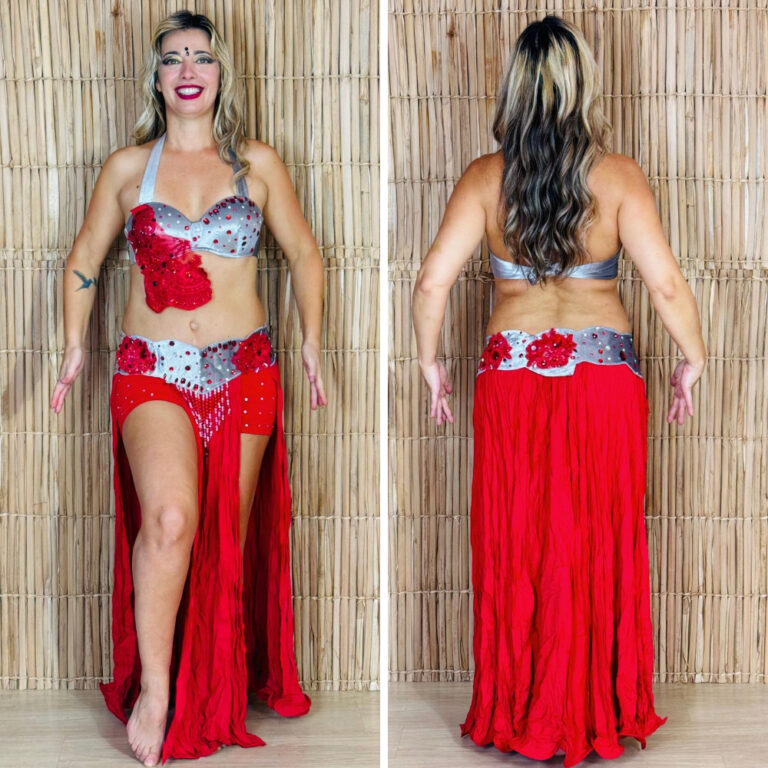 [Liquidação] Dança do Ventre Traje Bordado Comp
