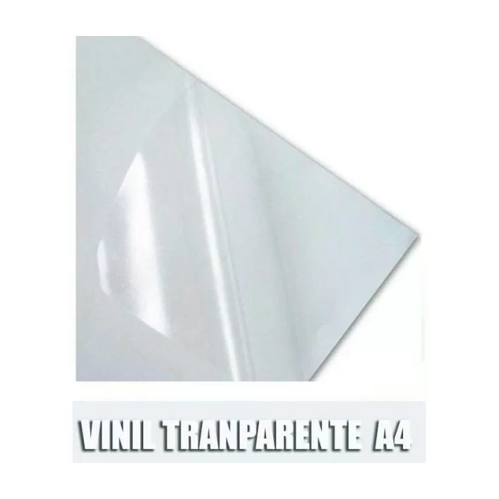 Vinil Adesivo 100% Transparente A4 impressora Jato