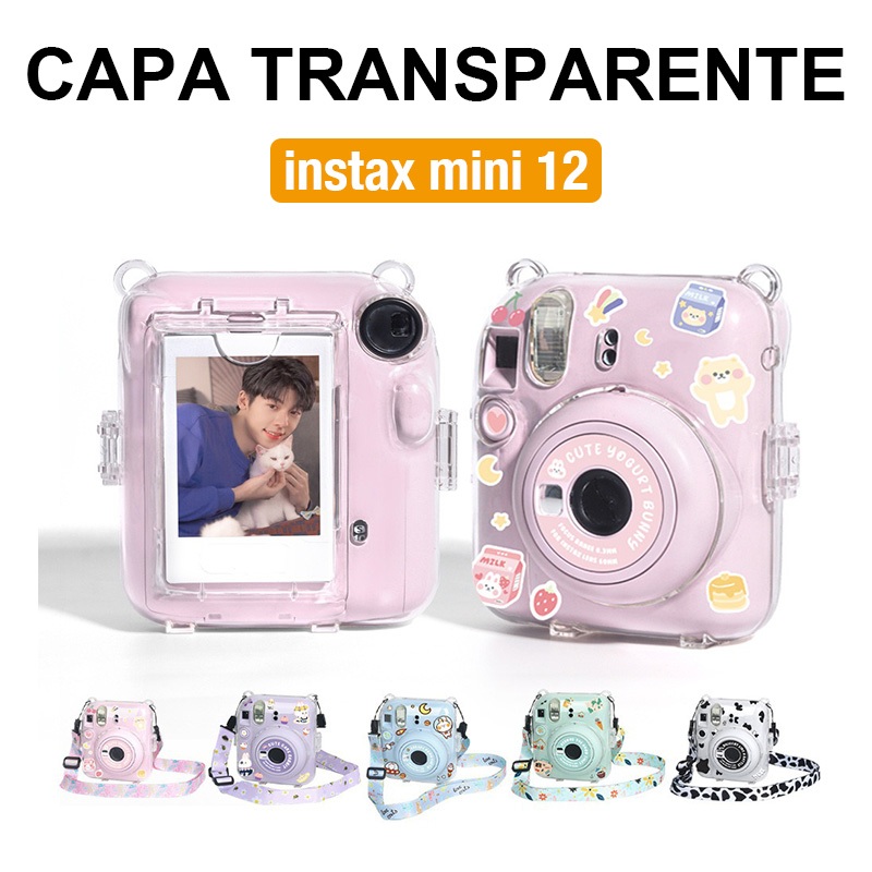 [Film Lab] Capa Capinha Transparente Instax Mini 12 Case Para Câmera Instantânea Capa Protetora Com