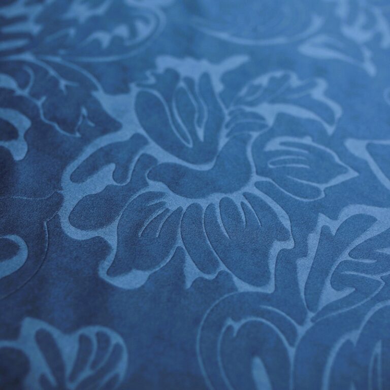 Tecido veludo Floral – Marinho