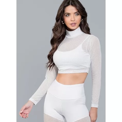 Blusa Manga Longa Mesh