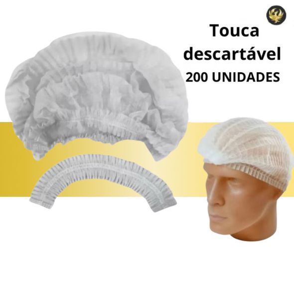 Kit 200 Touca Descartável TNT Sanfonada – B